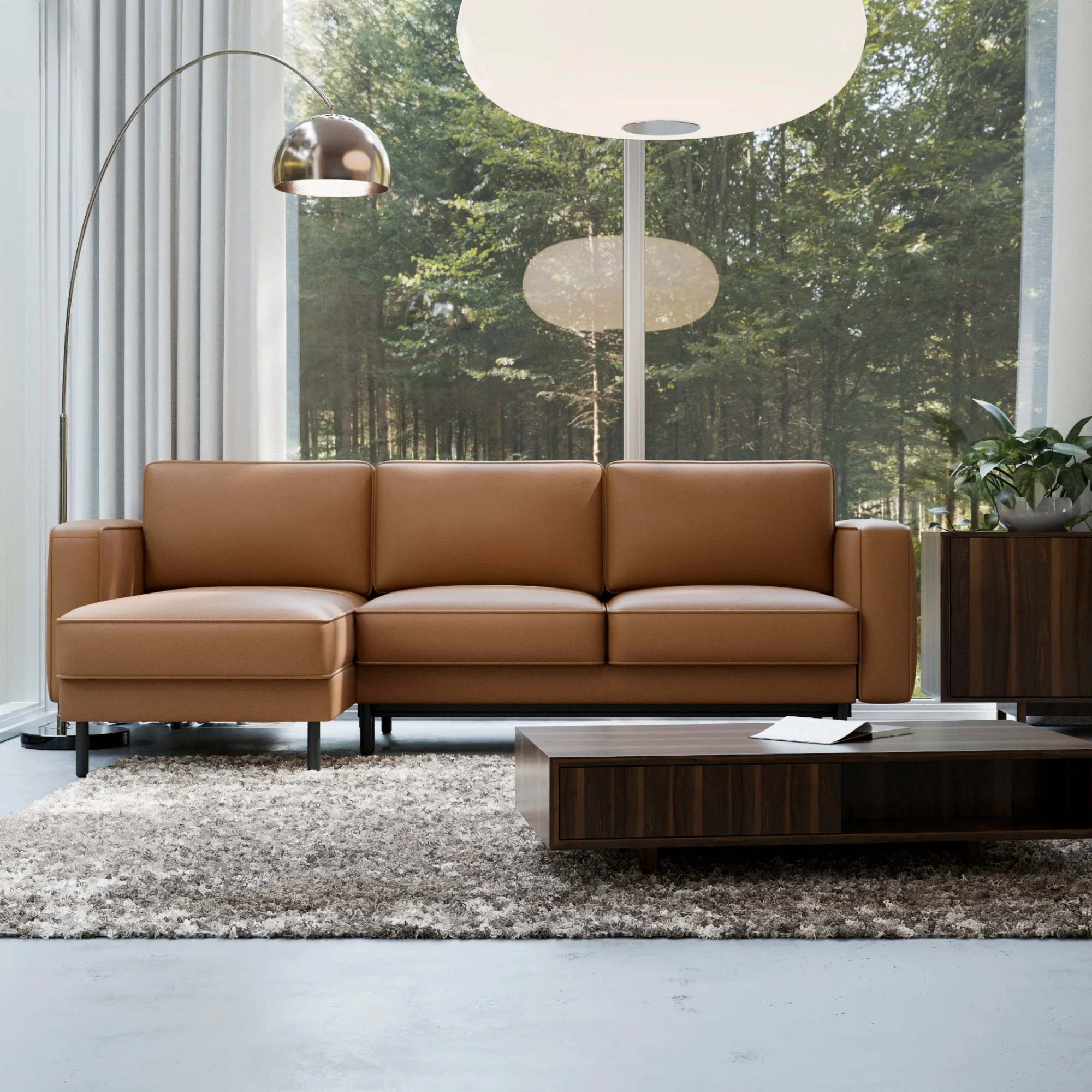 Sovesofa med sjeselong CALIFORNIA - Bilde 2