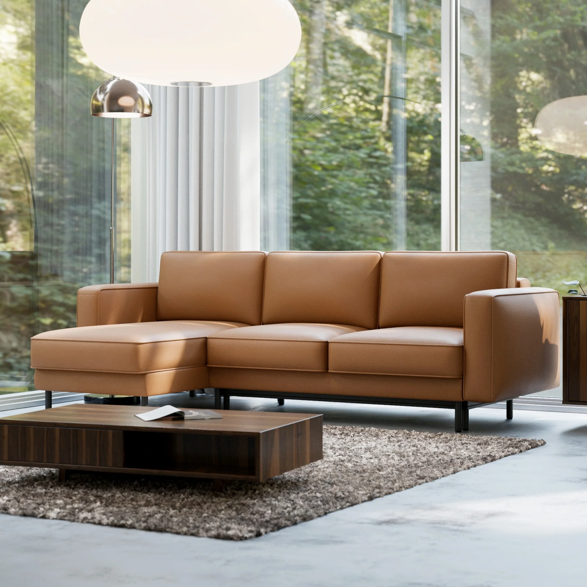 Sovesofa med sjeselong CALIFORNIA - Bilde 3